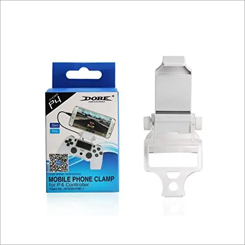 Dobe PS4 Controller Mobile Smart Phone Clip Mount Holder White for Sony PlayStation 4 Dualshock 4 Controller Dobe PS4 Controller Mobile Smart Phone Clip Mount Holder White for Sony PlayStation 4 Dualshock 4 Controller