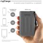 myCharge Adventure Portable Charger Waterproof Power Bank 10050mAh Dual USB Rugged Outdoor External Battery Pack for Camping Accessories, Cell Phone (iPhone, Android for Samsung Galaxy) - Grey