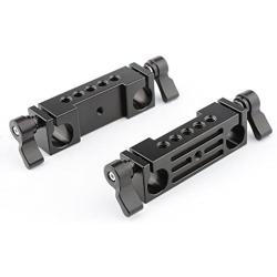 CAMVATE 15mm Rod Clamp Railblock for DSLR 15mm Rail Rig Rod Support System(2 PCS)