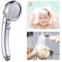 KAIYING Drill-Free High Pressure Handheld Shower Head with ON/OFF Pause Switch 3 Spray Modes Water Saving Showerhead, Detachable Puppy Shower Accessories (M:Shower Head (Chrome)+Bracket+Hose)