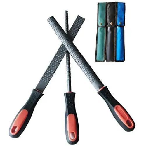 LK-World 8" Wood Rasp File Set with Rubber Grip - Includes Hand Cut Round, Half-Round, and Flat Rasp File Kit - Curved and Flat Tools(3 Pcs) The Color of Packing Bag is Random LK-World 8" Wood Rasp File Set with Rubber Grip - Includes Hand Cut Round, Half-Round, and Flat Rasp File Kit - Curved and Flat Tools(3 Pcs) The Color of Packing Bag is Random