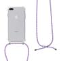 kwmobile Crossbody Case Compatible with Apple iPhone 7 Plus / 8 Plus - Clear Transparent TPU Cell Phone Cover with Neck Cord Lanyard Strap - Transparent/Light Blue