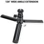 Metal Mini Tripod + Ball Head Mount, with 1/4 Inch Screw Desktop Tabletop Stand Tripod Mount for Smooth 4, Osmo Mobile, Vimble 2, Gimbal Handle Grip Stabilizer and All Cameras - 2864