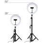 Aduro U-Stream 10" Selfie Ring Light with Phone Tripod Stand (18” to 52" Adjustable Height) Holder, Social Media Influencer Live-Streaming Phone Mount and Light Kit