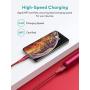 Xcentz Lightning Cable 3ft, Apple MFi Certified iPhone Charger, Braided Nylon Fast Charging iPhone Cable with Premium Metal Connector for iPhone 11/11 Pro/X/XS/XR/XS Max/8, iPad Mini/Air, Red