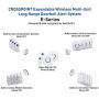 Wireless Doorbell by SadoTech – Waterproof Door Bells & Chimes Wireless Kit, 1000-ft Range,52 Door Bell Chimes, 4 Volume Levels with LED, Wireless Doorbells w/ 2 Receiver & 2 Button, Crosspoint, Black