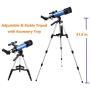 MaxUSee 70mm Refractor Telescope with Adjustable Tripod for Kids Adults & Beginners + Portable 10X42 HD Monocular Bak4 Prism FMC Lens, Travel Scope with Backpack and Phone Adapter