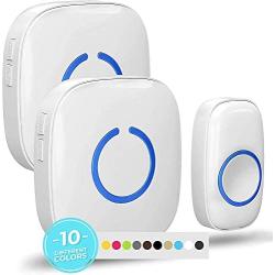 Wireless Doorbell by SadoTech – Waterproof Door Bells & Chimes Wireless Kit – Over 1000-Foot Range, 52 Door Bell Chime, 4 Volume Levels with LED Flash – Wireless Doorbells for Home – Model CXR (White)