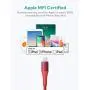 Xcentz Lightning Cable 3ft, Apple MFi Certified iPhone Charger, Braided Nylon Fast Charging iPhone Cable with Premium Metal Connector for iPhone 11/11 Pro/X/XS/XR/XS Max/8, iPad Mini/Air, Red Xcentz Lightning Cable 3ft, Apple MFi Certified iPhone Charger, Braided Nylon Fast Charging iPhone Cable with Premium Metal Connector for iPhone 11/11 Pro/X/XS/XR/XS Max/8, iPad Mini/Air, Red