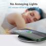 Yootech Wireless Charger,Qi-Certified 10W Max Fast Wireless Charging Pad Compatible with iPhone SE 2020/11/11 Pro/11 Pro Max/XR/XS/X/8,Samsung Galaxy S20/Note 10/S10/S9,AirPods Pro(No AC Adapter)