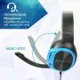 Sades R17 Stereo Gaming Headset for Xbox One PS4 PC, Surround Sound Over-Ear Headphones with Anti-Noise Mic,Volume Control for Laptop, Mac,Smartphone,Games -Black Blue.