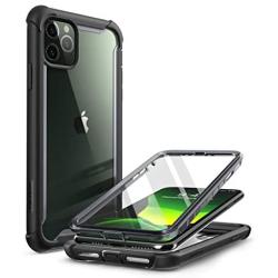 i-Blason Ares Case for iPhone 11 Pro Max 2019 Release, Dual Layer Rugged Clear Bumper Case with Built-in Screen Protector (Black)