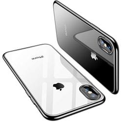 TORRAS Crystal Clear iPhone Xs Max Case, [Anti-Yellowing] Soft Silicone Shockproof TPU Slim Thin Protective Phone Cover Case for iPhone Xs Max 6.5 inch - Black