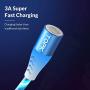 TOPK Magnetic Charging Cable,(4-Pack,1ft,3ft,3ft,6ft)3A Fast Charging Flowing Data Transfer USB Magnetic Cable,Nylon Braided 3 in 1 USB C,Micro USB Phone Charger Cable Compatible with iProduct