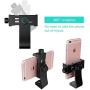Puroma Universal Phone Holder for Tripod Cell Phone Tripod Mount Adapter Clip for iPhone 8 8plus X, 7 7plus 6 6s 6plus, Samsung, Huawei P9 Honor 8 and More Phones, Selfie Monopod Adjustable Clamp