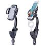 Car Phone Mount Car Phone Holder GPS Car Mount Cell Phone Cradle Mount with Dual USB 3.1A Car Charger Adapter for 3.5-6 Inch Smartphone