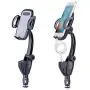 Car Phone Mount Car Phone Holder GPS Car Mount Cell Phone Cradle Mount with Dual USB 3.1A Car Charger Adapter for 3.5-6 Inch Smartphone Car Phone Mount Car Phone Holder GPS Car Mount Cell Phone Cradle Mount with Dual USB 3.1A Car Charger Adapter for 3.5-6 Inch Smartphone