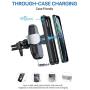Andobil Automatic Wireless Car Charger Mount, Qi Safer Fast Charging 10W/7.5W Car Phone Holder Charger for Air Vent & Dash, Compatible iPhone 11 Series/SE/XS/XR/8, Samsung Galaxy S20/S10/S9/Note 10/9