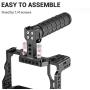 SMALLRIG Camera Top Handle Grip with Top Cold Shoe Base for DSLR Camera Cage Video Camcorder Rig, Rubber - 1446