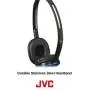 JVC Blue Flat and Foldable Colorful Flats On Ear Headphone with 3.94 foot Gold Plated Phone Slim Plug HAS160A JVC Blue Flat and Foldable Colorful Flats On Ear Headphone with 3.94 foot Gold Plated Phone Slim Plug HAS160A