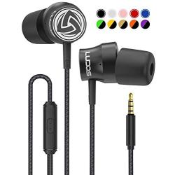 Wired-Earbuds-Earphones-Headphones-Microphone, LUDOS Turbo Ergonomic Earphone with Mic, Memory Foam, Durable Cable, Bass, Auriculares in-Ear Headphones for iPhone, iPad, Apple, Computer, Laptop, PC