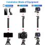 Phone Tripod,Portable Flexible Camera Tripod Stand,3 in 1 Mini Tripod with Wireless Remote and GoPro Adapter,Universal Phone Holder Compatible with iPhone, Android,DSLR,Sports Camera GoPro
