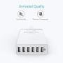 Anker 60W 6-Port USB Wall Charger, PowerPort 6 for iPhone XS / XS Max / XR / X / 8 / 7 / 6 / Plus, iPad Pro / Air 2 / mini/ iPod, Galaxy S7 / S6 / Edge / Plus, Note 5 / 4, LG, Nexus, HTC and More