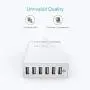 Anker 60W 6-Port USB Wall Charger, PowerPort 6 for iPhone XS / XS Max / XR / X / 8 / 7 / 6 / Plus, iPad Pro / Air 2 / mini/ iPod, Galaxy S7 / S6 / Edge / Plus, Note 5 / 4, LG, Nexus, HTC and More