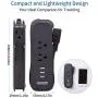 Small Power Strip with USB - NTONPOWER 2 Outlets 3 USB Portable Desktop Charging Station with 15 inches Wrapped Short Extension Cord, Travel Power Strip for for Hotel, Cruise, Home and Office - Black Small Power Strip with USB - NTONPOWER 2 Outlets 3 USB Portable Desktop Charging Station with 15 inches Wrapped Short Extension Cord, Travel Power Strip for for Hotel, Cruise, Home and Office - Black