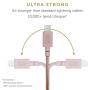 Native Union Night Cable - 10ft Ultra-Strong Reinforced [Apple MFi Certified] Durable Lightning to USB Charging Cable with Weighted Knot for iPhone/iPad (Rose)
