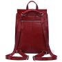 Heshe Womens Leather Backpack Casual Style Flap Backpacks Daypack for Ladies (Wine-R)