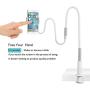 Gooseneck Cell Phone Holder, licheers Flexible Lazy Holder Phone Stand for Phone 11 Pro XS Max XR X 8 7 6 6S Plus, Samsung and 3.5-7 Inch Devices, Overall Length 43.3In (White)