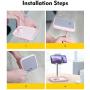 Licheers Cell Phone Stand, Adjustable Phone Stand for Desk Tablet Stand Compatible with iPad, iPhone, Android Smartphone, Nintendo Switch and More 4-11 inch Devices (Pink)