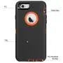 iPhone 6/6S Case Shockproof High Impact Tough Rubber Rugged Hybrid Case Silicone Triple Protective Anti-Shock Shatter-Resistant Mobile Phone Case for iPhone 6/6S 4.7"(Black-Orange) iPhone 6/6S Case Shockproof High Impact Tough Rubber Rugged Hybrid Case Silicone Triple Protective Anti-Shock Shatter-Resistant Mobile Phone Case for iPhone 6/6S 4.7"(Black-Orange)