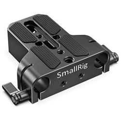 SMALLRIG Camera Base Plate with Rod Rail Clamp for Sony A6500 A6600, for Panasonic GH5, Sony A7 Series, etc, Both for Cameras & Cages -1674