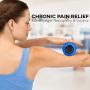 Professional Vibrating Peanut Massage Ball - Deep Tissue Trigger Point Therapy, Myofascial Release - Handheld, Cordless - 4 Intensity Levels - Dual Lacrosse Ball Vibration Massager - Blue