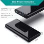 Portable Charger Power Bank 25800mAh, Ultra-High Capacity Mirror Design Phone Charging with 4 LED Indicators, 2 USB Ports External Cell Phone Battery Pack for iPhone,Samsung Android,Tablet etc