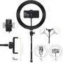 10" Selfie Ring Light with Tripod Stand and Phone Holder Camera Ringlight for Photography,YouTube,Makeup,Live Stream,Video Shooting with iPhone Android 10" Selfie Ring Light with Tripod Stand and Phone Holder Camera Ringlight for Photography,YouTube,Makeup,Live Stream,Video Shooting with iPhone Android
