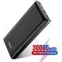 USB C Fast Battery Pack Charger, Baseus Portable Power Bank 30000mAh, 3 Output Port Charger for iPhone 11 Pro Max, Samsung S20, Android Phones, iPad, Nintendo Switch