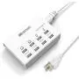 USB Charger, HITRENDS 8 Ports Charging Station 50W/10A Multi Port USB Charging Hub for Multiple Devices (5ft Cord, White) USB Charger, HITRENDS 8 Ports Charging Station 50W/10A Multi Port USB Charging Hub for Multiple Devices (5ft Cord, White)