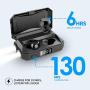 Wireless Earbuds, Bluetooth 5.0 Waterproof Headphones 130 Hrs Playtime Super Hi-Fi Stereo Sound, Auto Pairing, Touch Control in-Ear Earphones with Mini Portable Charging Case