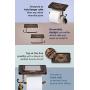 Neater Nest Reversible Toilet Paper Holder with Phone Shelf and Bathroom Hook, Vintage Decor Style (Oil Rubbed Bronze)