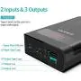 ROMOSS 10000mAh Power Bank Sense4ps+, 18W Fast Charge 3 Ouputs & 2 Inputs Portable Charger, Type-C Compact External Battery Pack Compatible for iPhone 11, iPhone Xs, Samsung S20 and More