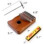 Upgraded version Kalimba Thumb Piano 17 Keys finger piano kalimba with Mahogany Portable Mbira Gift for Kids Adult (vintage red)