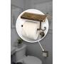Neater Nest Reversible Bathroom Toilet Paper Holder with Phone Shelf and Hook, Vintage Decor Style (Bronze)