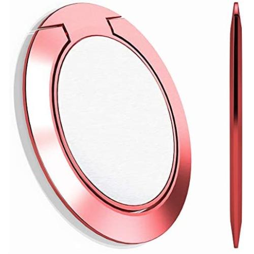 Worlds Slimmest Phone Ring Holder,Attom Tech Ultra Thin Cell Phone Ring Stand for Magnetic Car Mount Hook - Compatible for iPhone X 8 7 Plus 6S 6 5s 5 SE,Galaxy S8 S7 S6 Edge,Note 8 5 (Rose Gold)