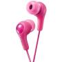 JVC HAFX7P Gumy in Ear Earbud Headphones, Powerful Sound, Comfortable and Secure Fit, Silicone Ear Pieces S/M/L, Pink