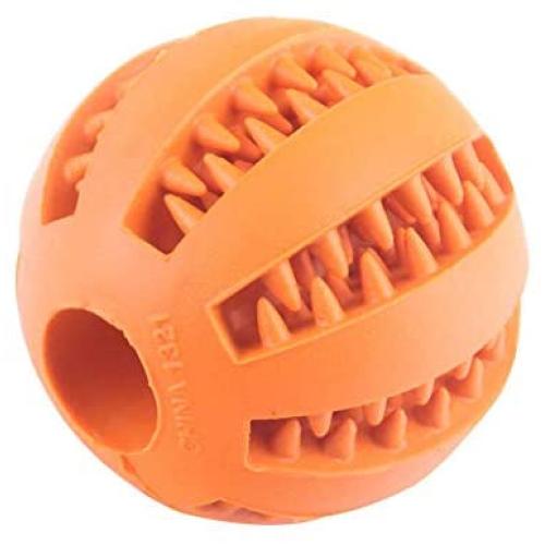 Sunglow Dog Toy Ball, Nontoxic Bite Resistant Toy Ball for Pet Dogs Puppy Cat, Dog Pet Food Treat Feeder Chew Tooth Cleaning Ball Exercise Game IQ Training Toy Ball ,Large/Medium/Small Dogs Toy.