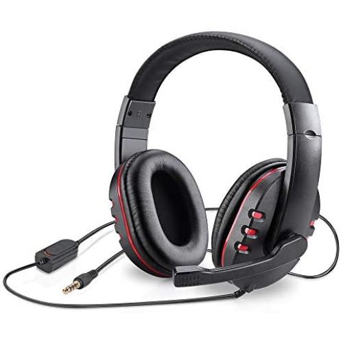 Picozon Gaming Headset Headphone with Microphone for PS4, Nintendo Switch, Playstation 4, Playstation Vita, Mac, Laptop, Tablet, Computer, Mobile Phones (3.5mm Plug)