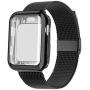 YC YANCH Compatible with Apple Watch Band 38mm 40mm 42mm 44mm with Case, Stainless Steel Mesh Loop Band with Apple Watch Screen Protector Compatible with iWatch Apple Watch Series 1/2/3/4/5